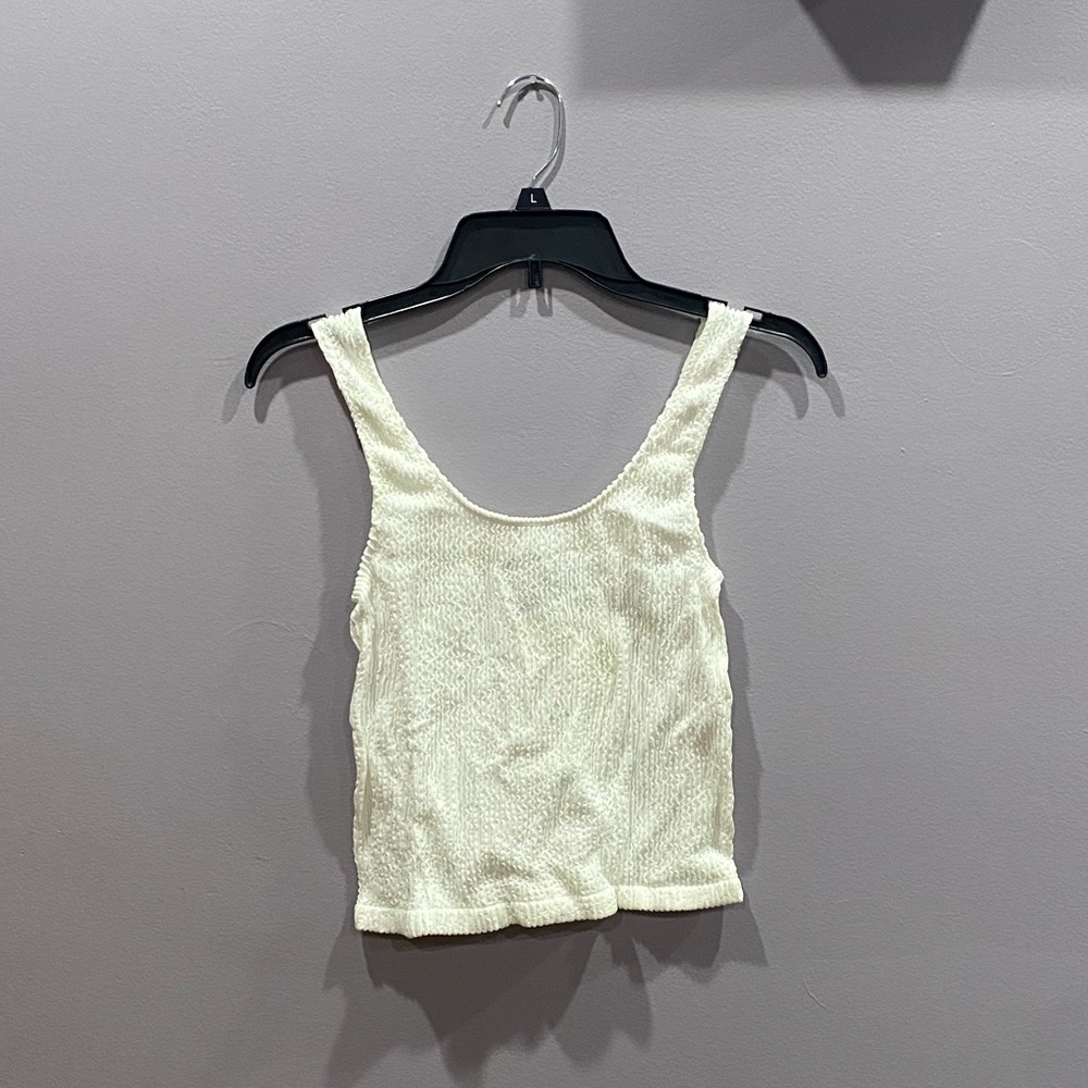 White, ribbed tank top